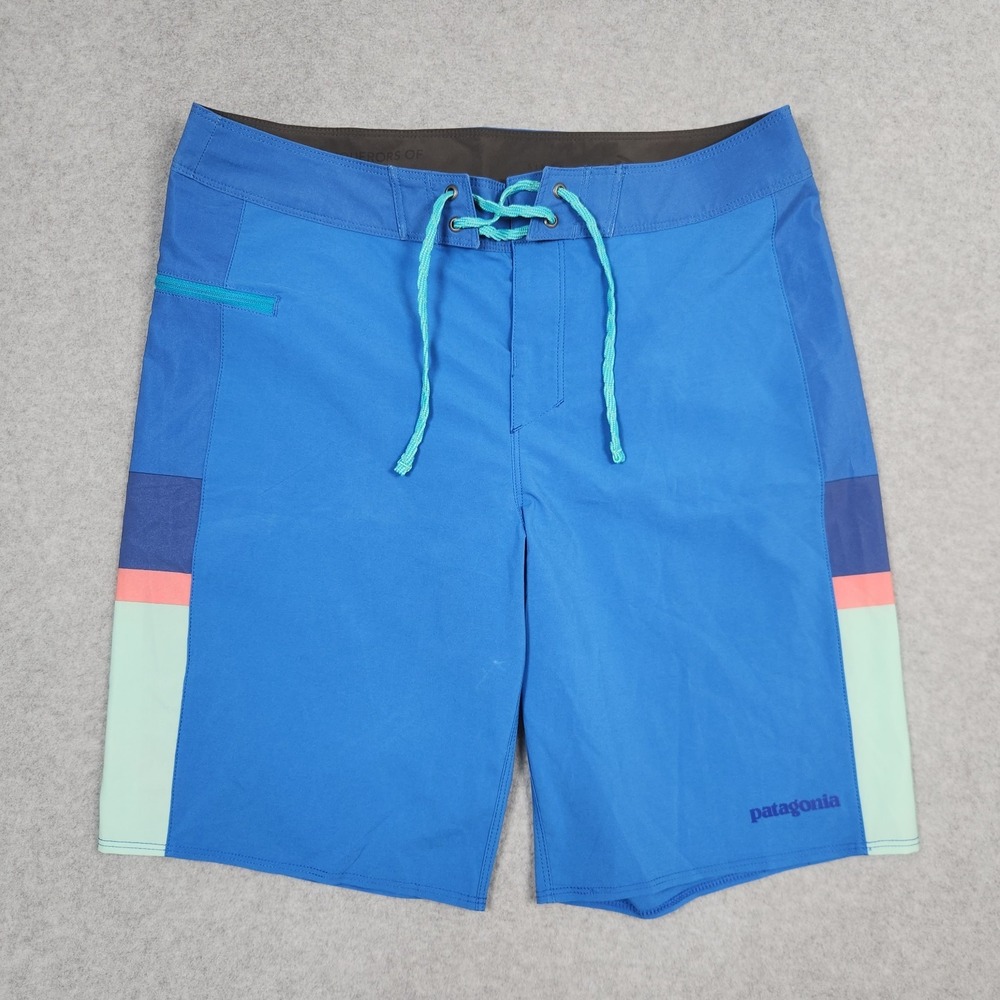 Patagonia Boardshorts Mens 30 Blue Hydro Series Stretch Surf Swim Trunks 86465
